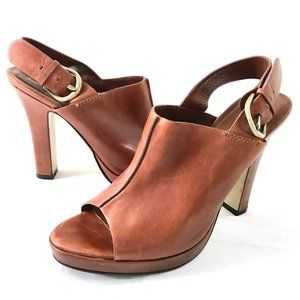 Cole Haan Platform Slingback Open-Toe Heels 9.5